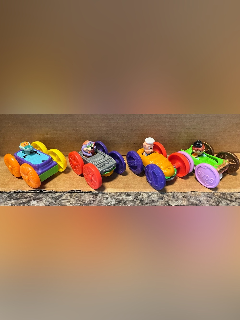 Set of 4 McDonald’s Flip Cars
